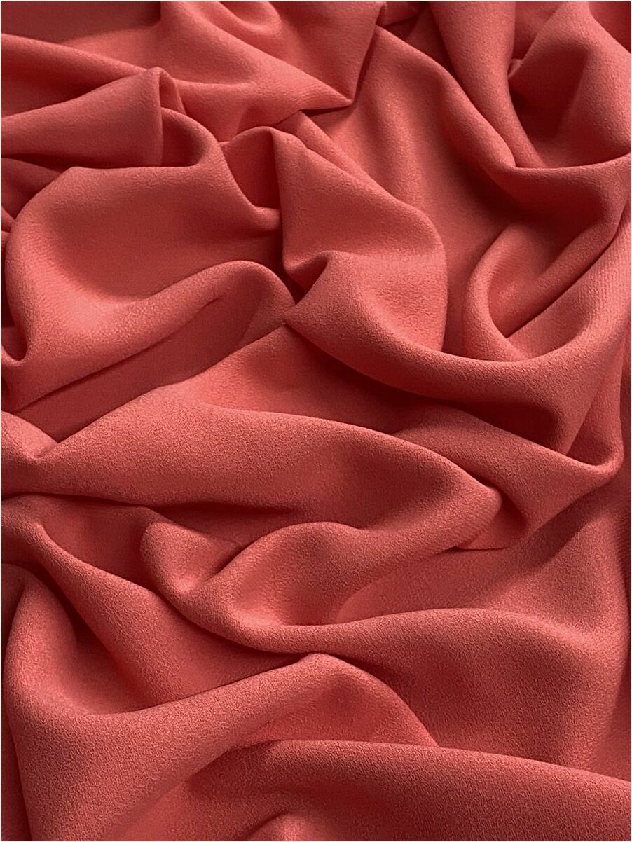 Italian Crepe 1 Meter Vivid Kitten Mouth Fabric (col-12)