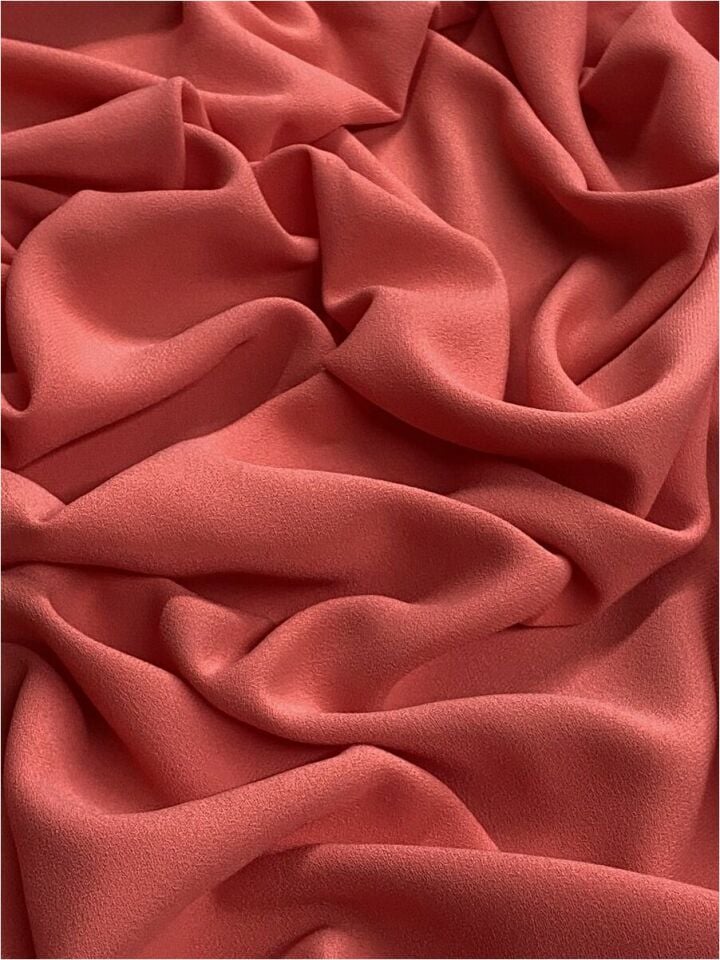 Italian Crepe 1 Meter Vivid Kitten Mouth Fabric (col-12)