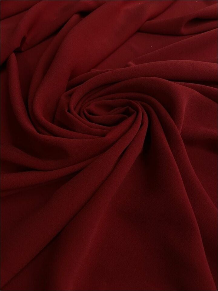 Italian Crepe 1 Meter Red Fabric (col-34)