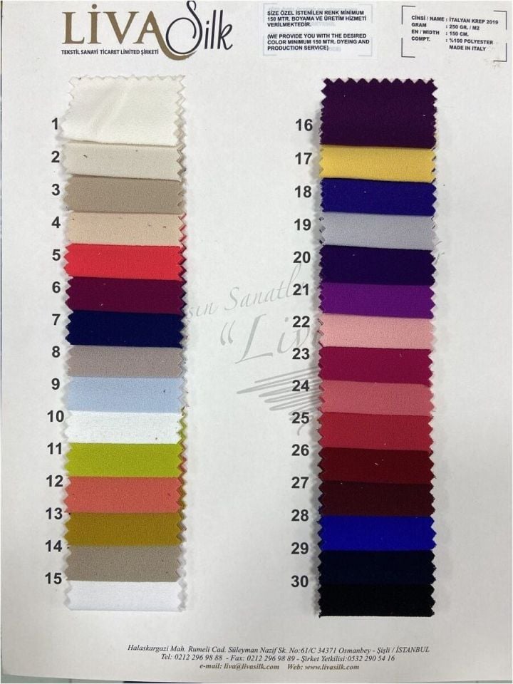 İtalyan Krep 1 Metre Soğuk Buz Mavisi Kumaş (col-87)