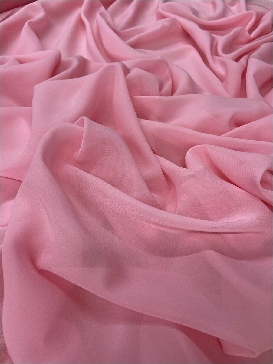 İpek Nano Şifon 1 Metre Şeker Pembe Kumaş (col-37)