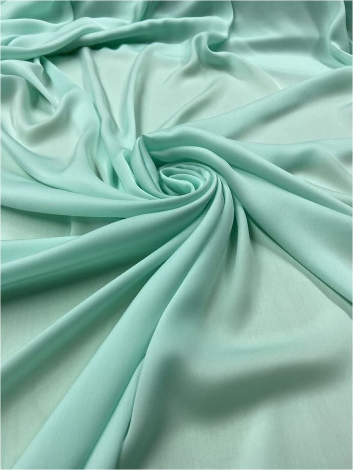 Silk Stonewashed Satin 1 Meter Mint Fabric (col-08)