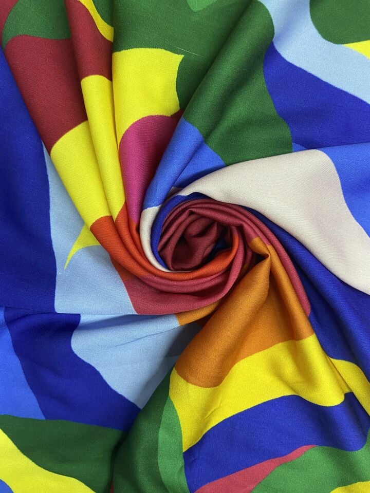 Sicilia Saten Desenli 1 Metre Kumaş