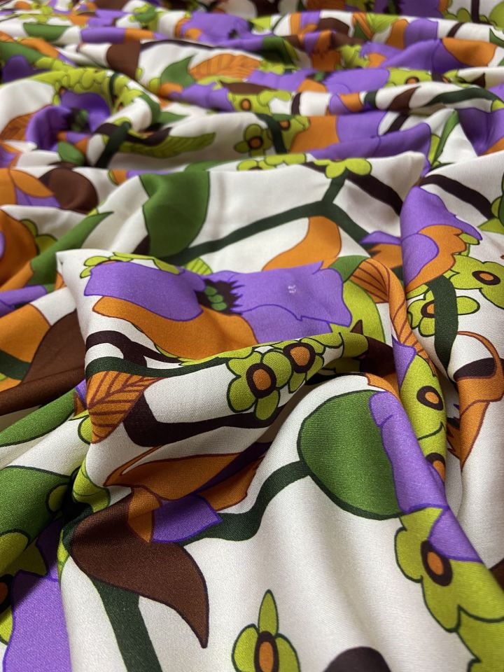 Sicilia Satin Patterned 1 Meter Fabric