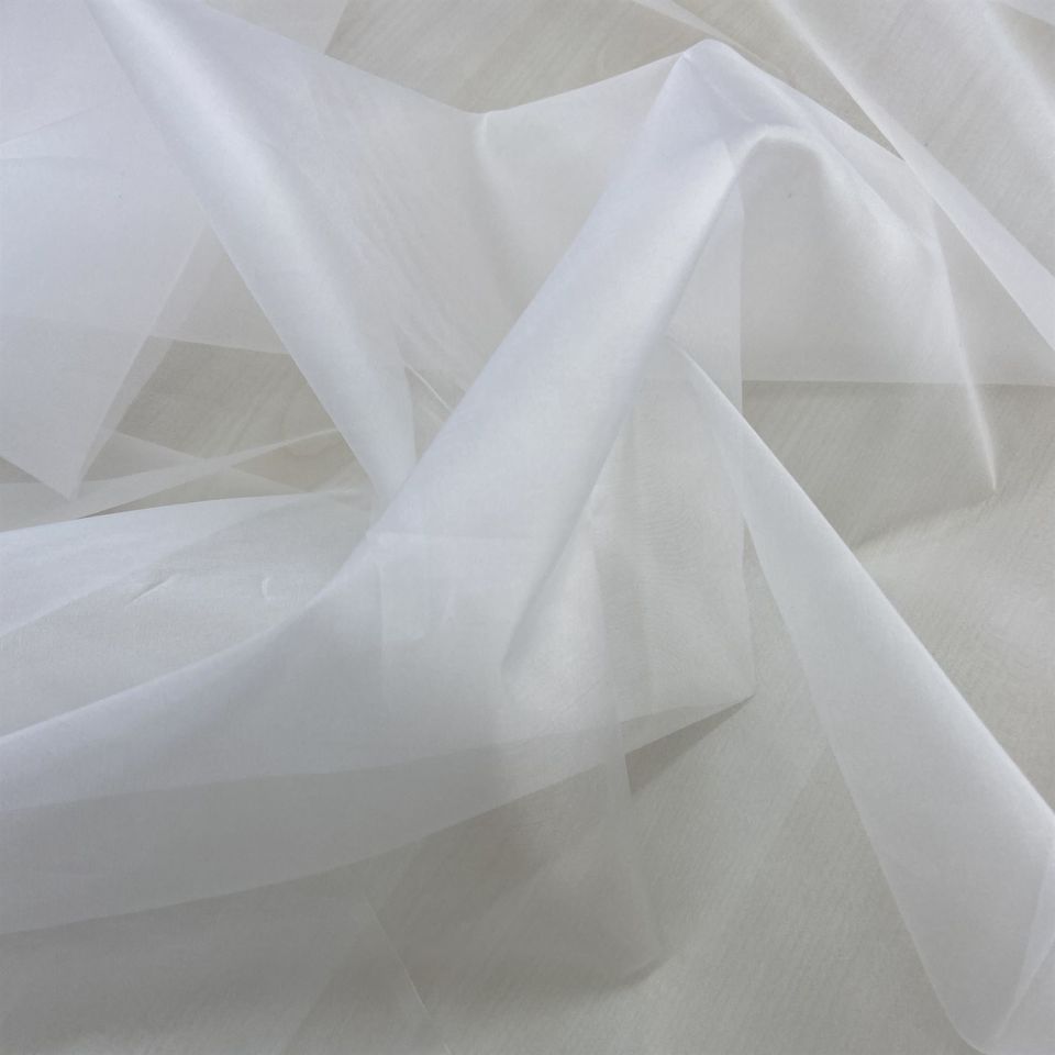 Silk Organza 1 Meter Off White PFD Fabric (col-01)