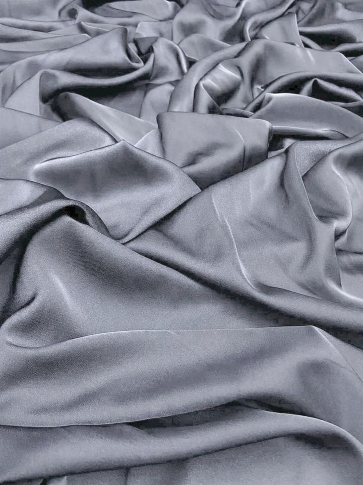 Soft Lycra Satin 1 Meter Light Gray Fabric (col-33)