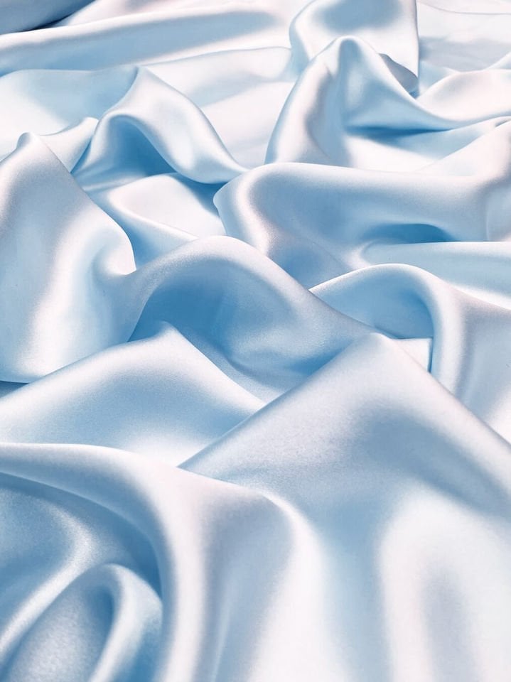 70 Gr İpek Saten 1 Metre Kumaş Baby Blue (col-16)