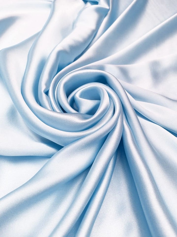 70 Gr Silk Satin 1 Meter Fabric Baby Blue (col-16)