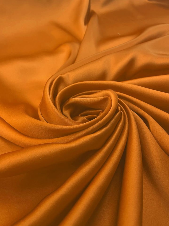 70 Gr Silk Satin 1 Meter Fabric Orange (col-18)