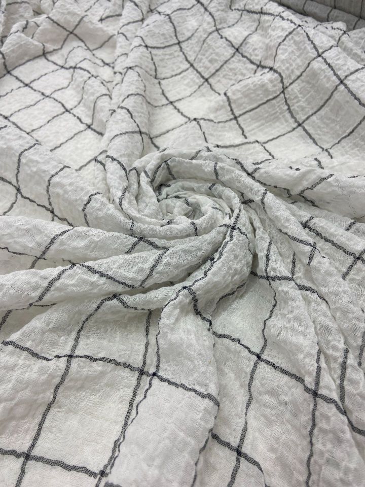 İtalyan Brokar Viskon Jakar Kumaş Gofre Çizgili (col-01)