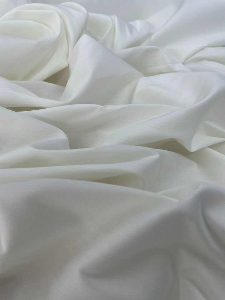 Vegan Neptün Poplin İpek Kumaş Off-White (col-01)