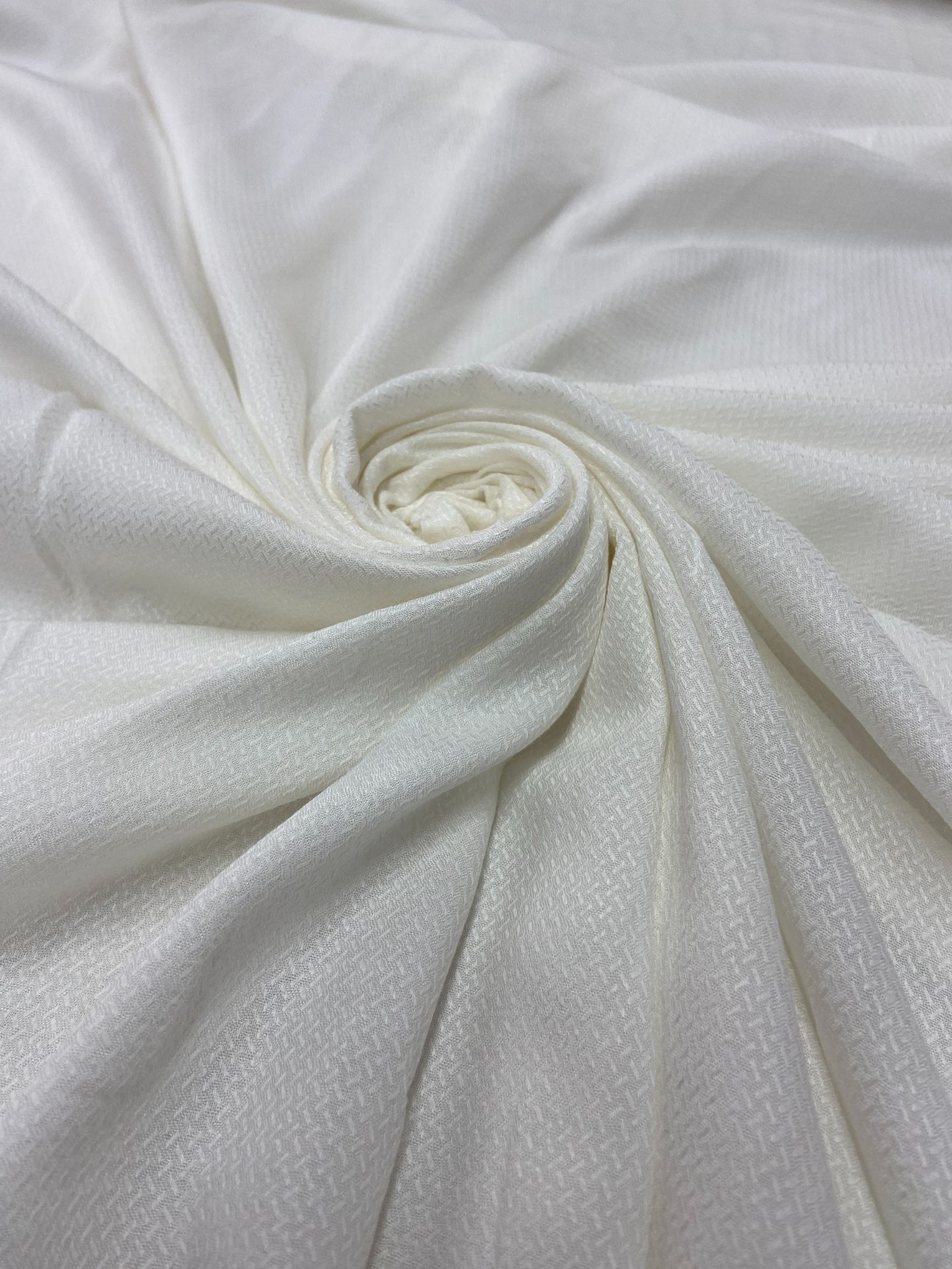 Vegan Italian Brocade Viscose Jacquard Fabric Off-White (col-2024-5007)