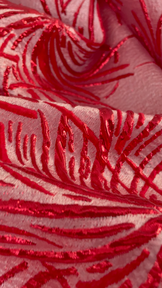 Italian Classic Brocade Fabric Red (col-2024-03)