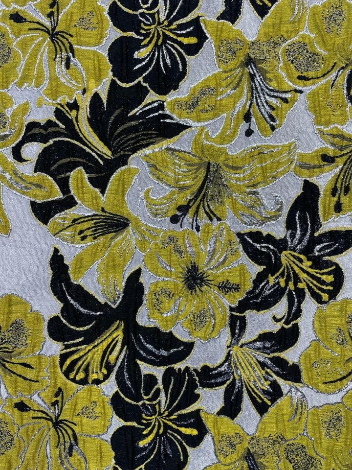 Italian Cotton Lycra Brocade Fabric (col-2024-19)