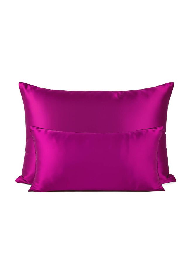 %100 İpek Yastık Kılıfı 50x70 cm - Fuşya
