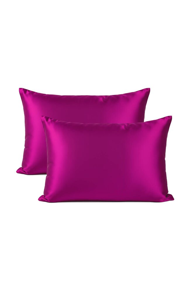 %100 İpek Yastık Kılıfı 50x70 cm - Fuşya