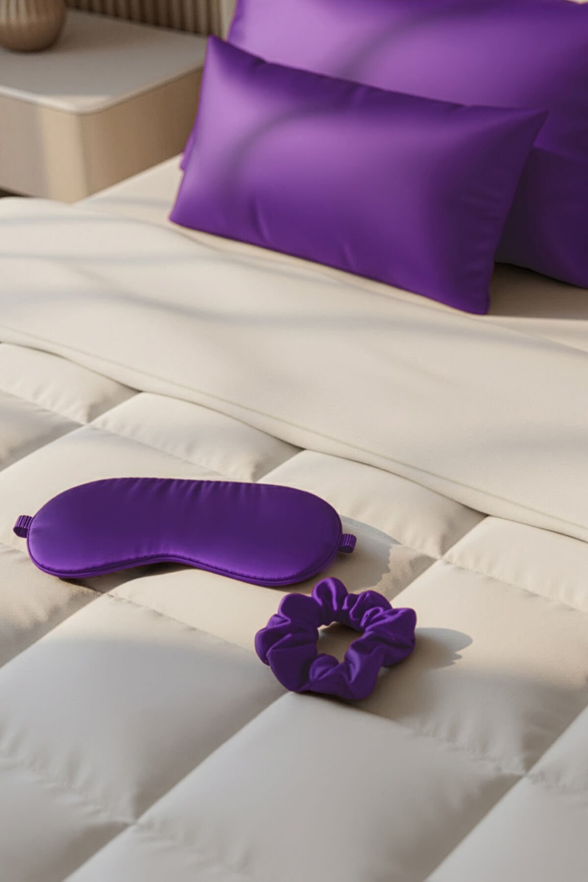 LİVA SİLK %100 Dut İpeği Saç Tokası - Canlı Mor