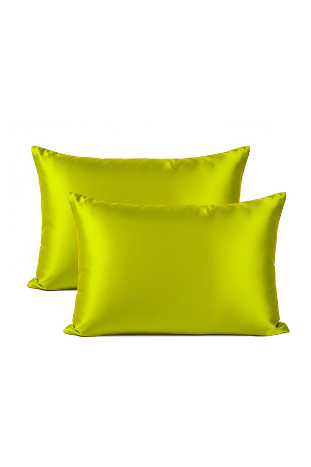 %100 İpek Yastık Kılıfı 50x70 cm - FISTIK YEŞİLİ