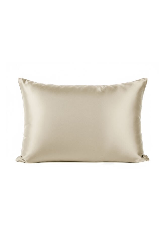 %100 İpek Yastık Kılıfı 50x70 cm - BEJ TAŞ