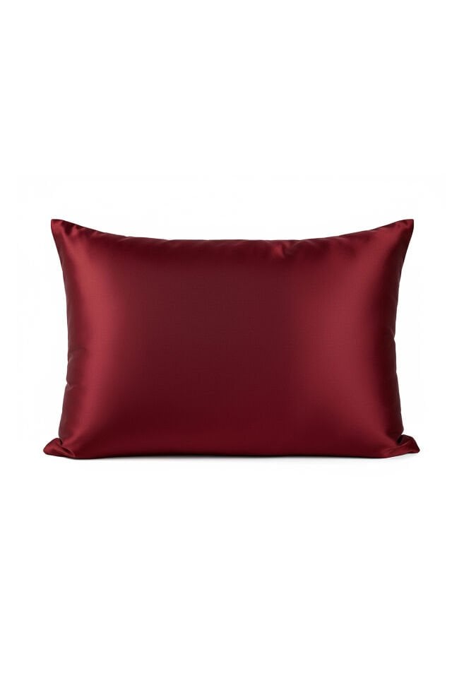 %100 İpek Yastık Kılıfı 50x70 cm - BORDO