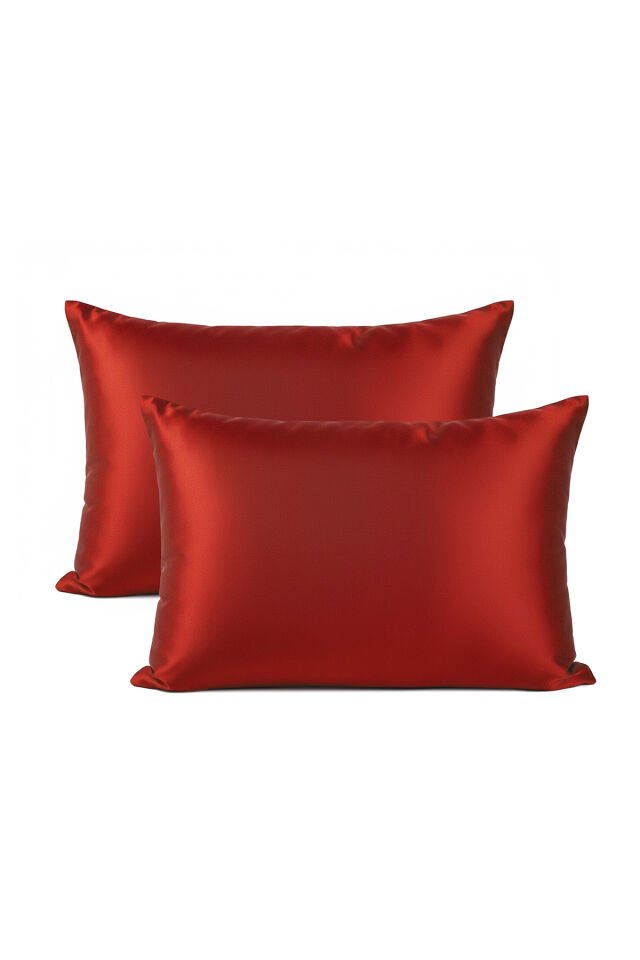 %100 İpek Yastık Kılıfı 50x70 cm - VALENTINO KIRMIZI