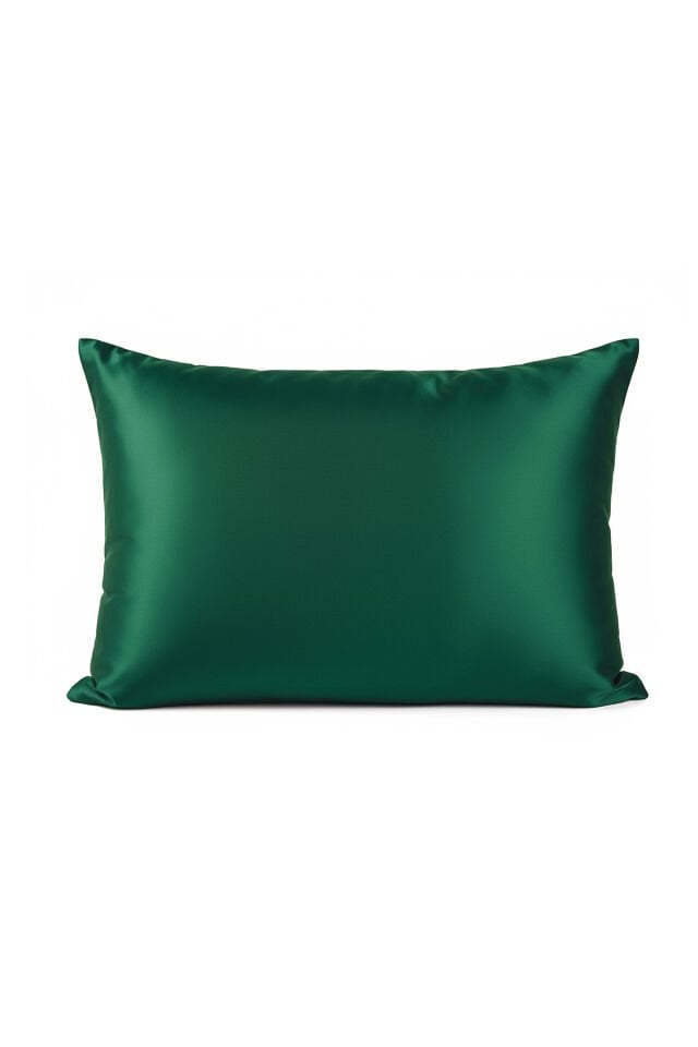 %100 İpek Yastık Kılıfı 50x70 cm - ZÜMRÜT YEŞİLİ