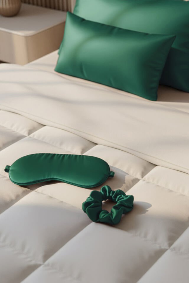 %100 İpek Yastık Kılıfı 50x70 cm - ZÜMRÜT YEŞİLİ