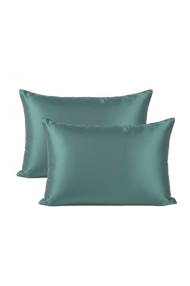 %100 İpek Yastık Kılıfı 50x70 cm - NEFTHİ YEŞİLİ
