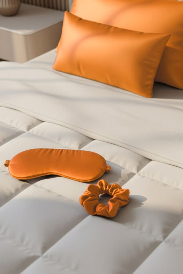 %100 İpek Yastık Kılıfı 50x70 cm - ORANGE PORTAKAL