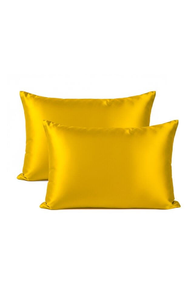 %100 İpek Yastık Kılıfı 50x70 cm - SARI
