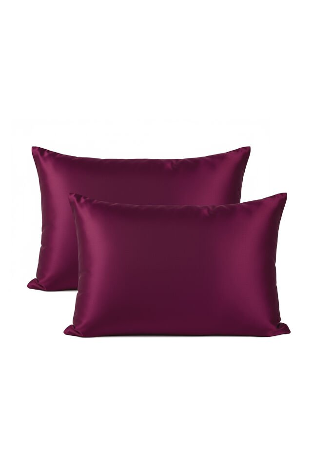 %100 İpek Yastık Kılıfı 50x70 cm - FUŞYA VİŞNE ÇÜRÜĞÜ