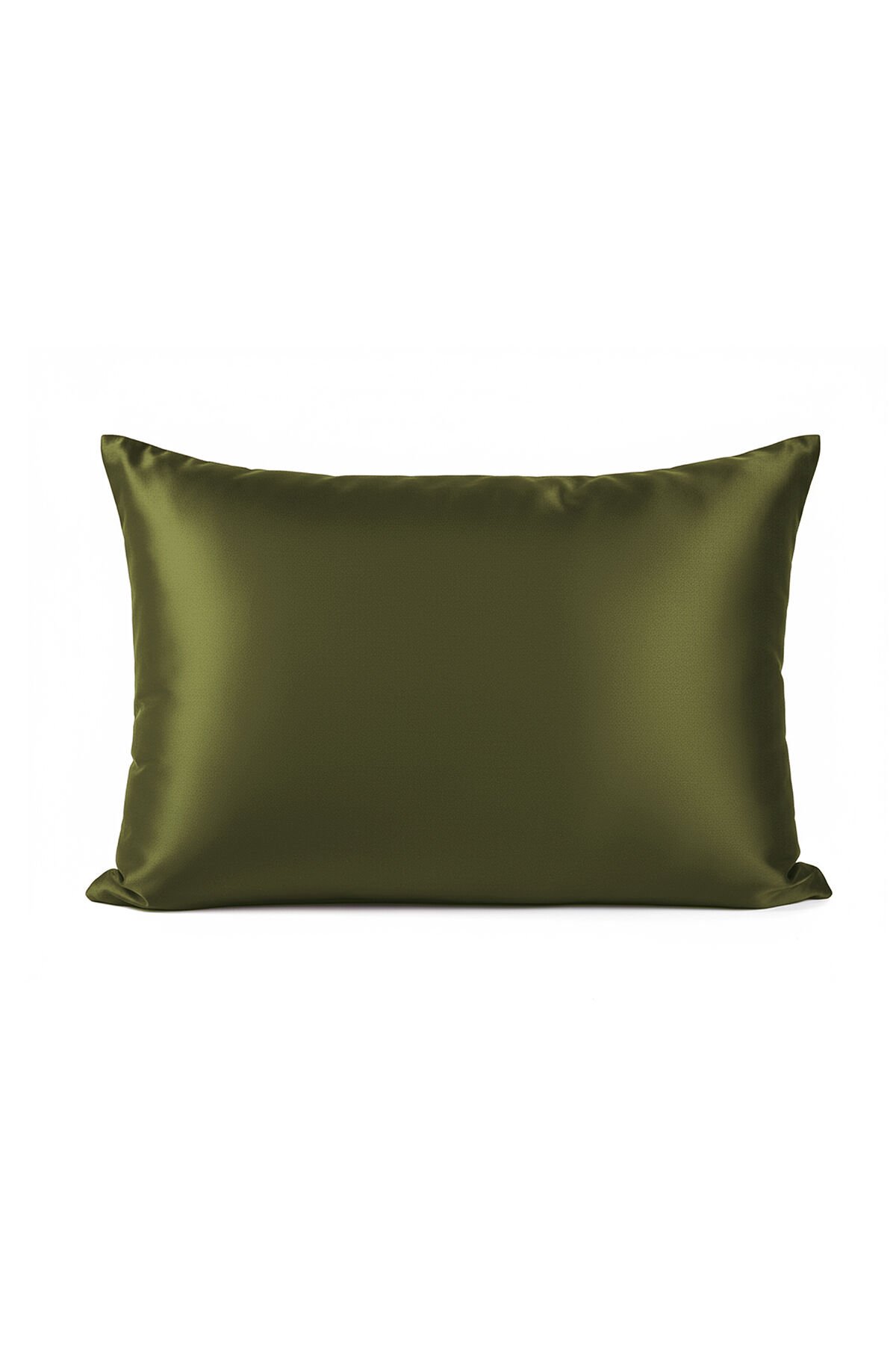 %100 İpek Yastık Kılıfı 50x70 cm - HAKİ YEŞİLİ