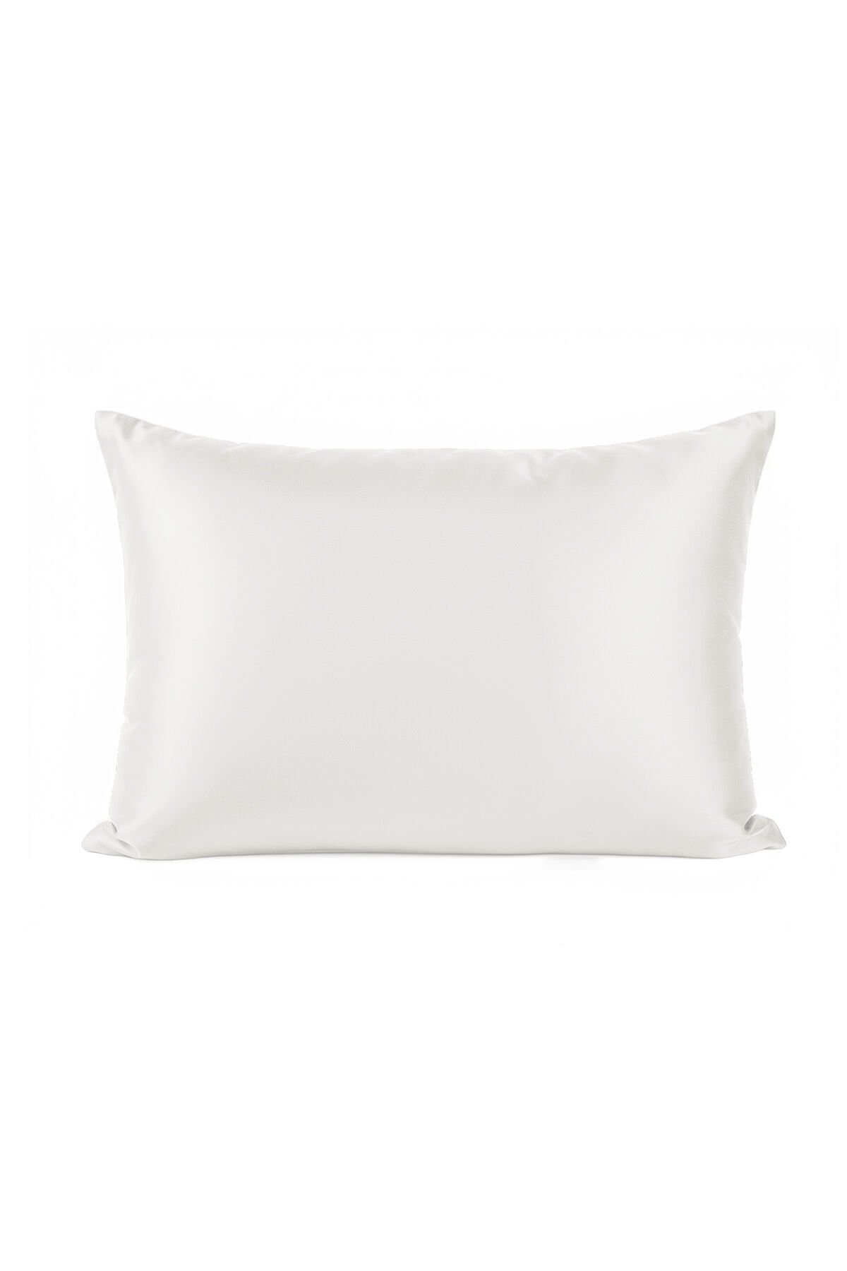 %100 İpek Yastık Kılıfı 50x70 cm - KAR BEYAZ