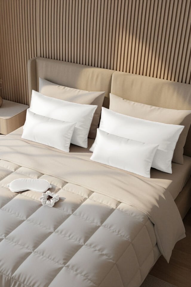 %100 İpek Yastık Kılıfı 50x70 cm - KAR BEYAZ