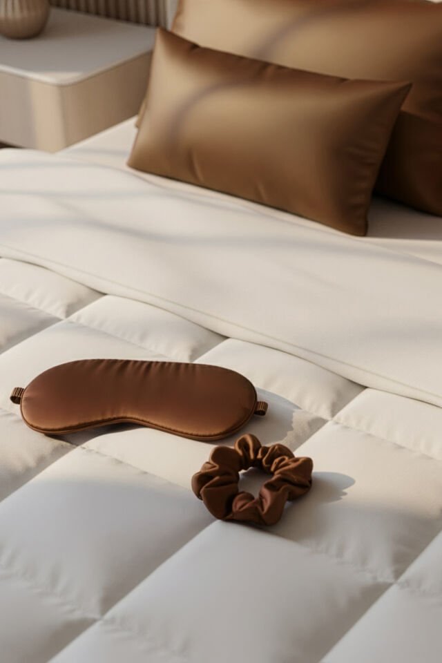 %100 İpek Yastık Kılıfı 50x70 cm - KIZIL KAHVE