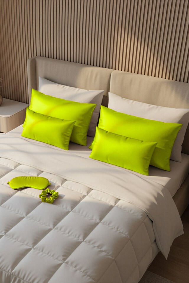 LİVA SİLK %100 Dut İpeği Saç Tokası -  FISTIK YEŞİLİ