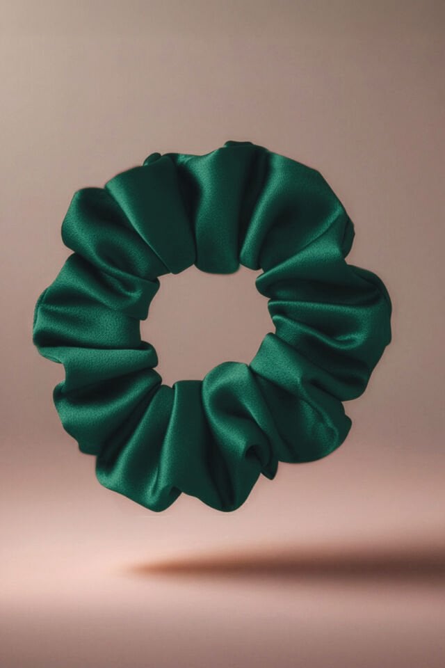 LİVA SİLK %100 Dut İpeği Saç Tokası -  ZÜMRÜT YEŞİLİ