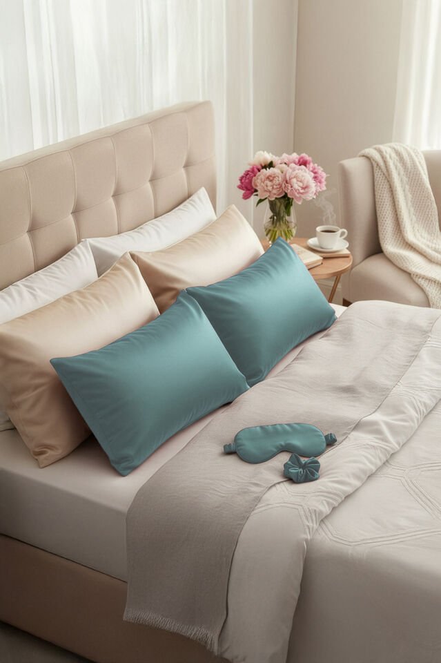 LİVA SİLK %100 Dut İpeği Saç Tokası -  NEFTHİ YEŞİLİ