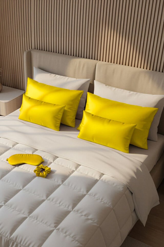 LİVA SİLK %100 Dut İpeği Saç Tokası -  SARI