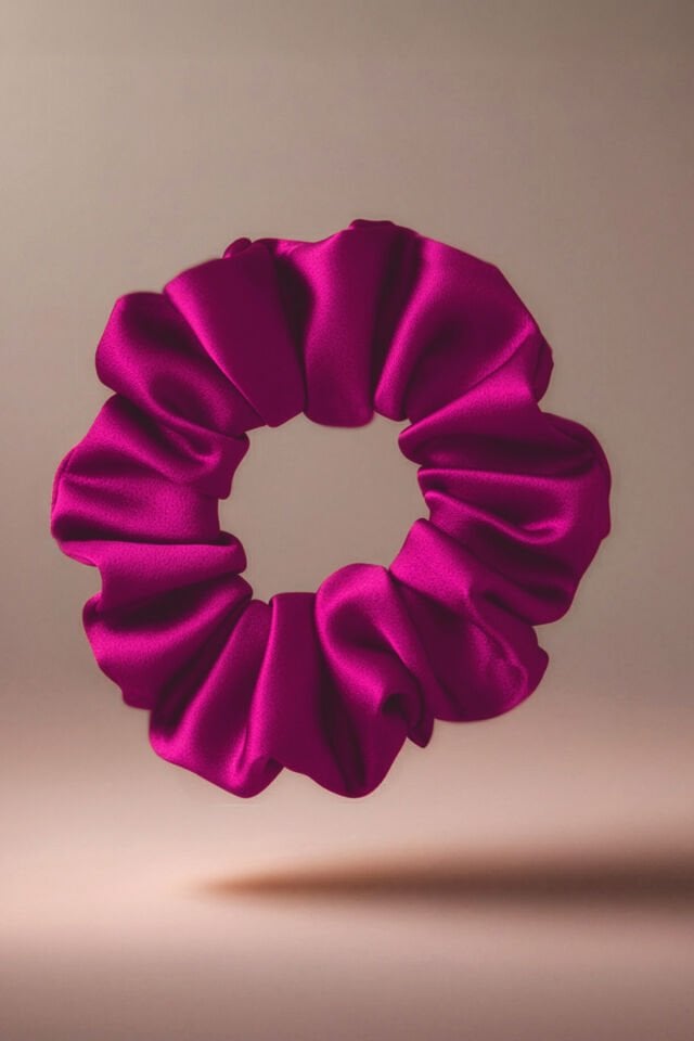 LİVA SİLK %100 Dut İpeği Saç Tokası -  FÜŞYA