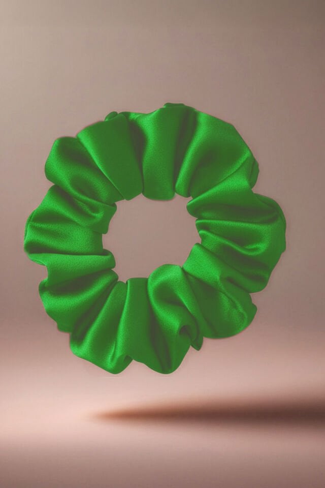 LİVA SİLK %100 Dut İpeği Saç Tokası -  BENETTON ÇİMEN YEŞİLİ