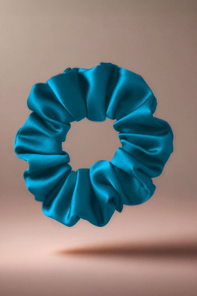 LİVA SİLK %100 Dut İpeği Saç Tokası -  TURKUAZ