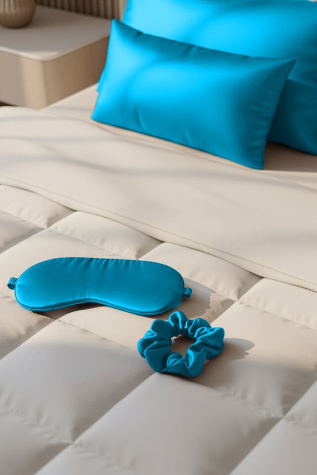 LİVA SİLK %100 Dut İpeği Saç Tokası -  TURKUAZ