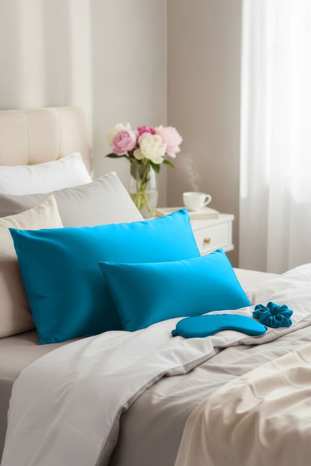 LİVA SİLK %100 Dut İpeği Saç Tokası -  TURKUAZ