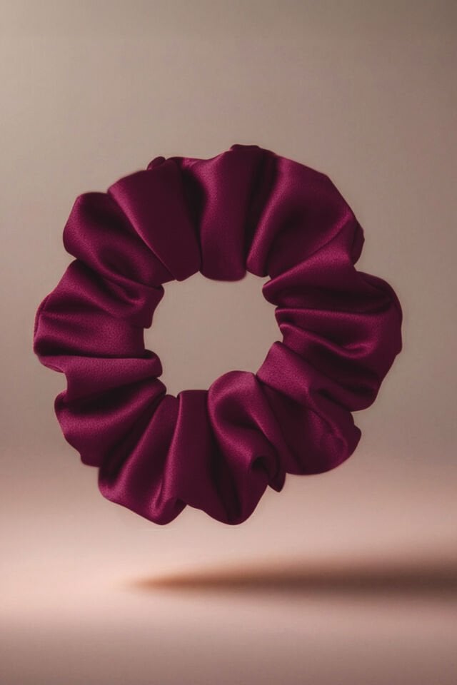 LİVA SİLK %100 Dut İpeği Saç Tokası -  VİŞNE ÇÜRÜĞÜ