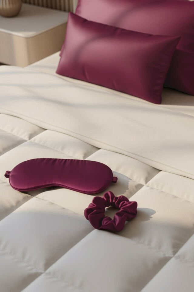 LİVA SİLK %100 Dut İpeği Saç Tokası -  VİŞNE ÇÜRÜĞÜ