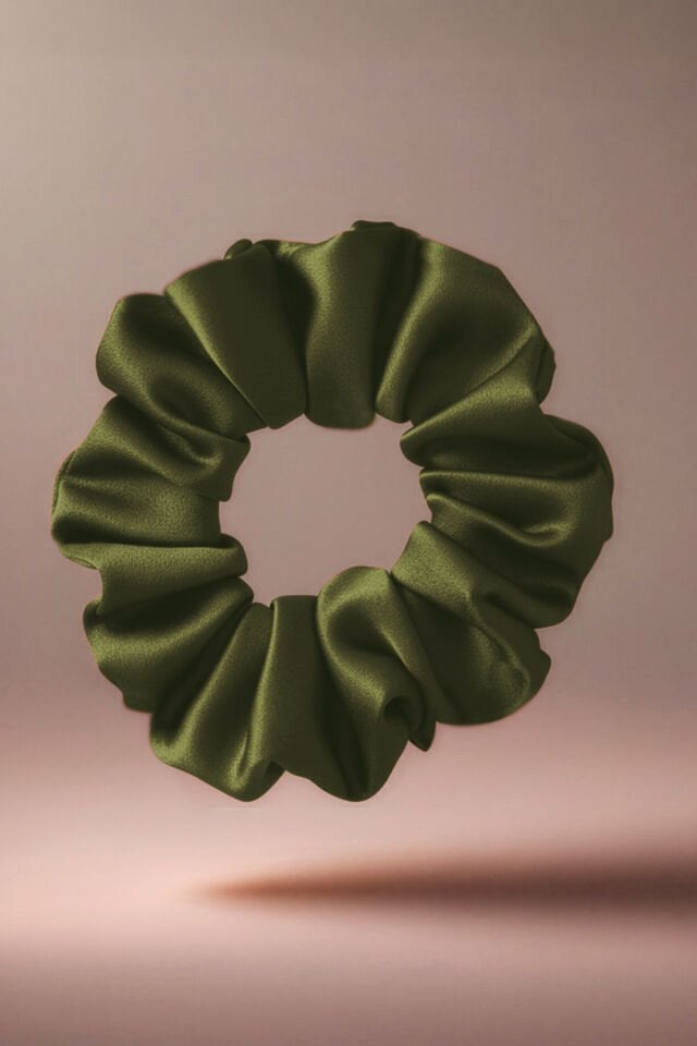 LİVA SİLK %100 Dut İpeği Saç Tokası -  HAKİ