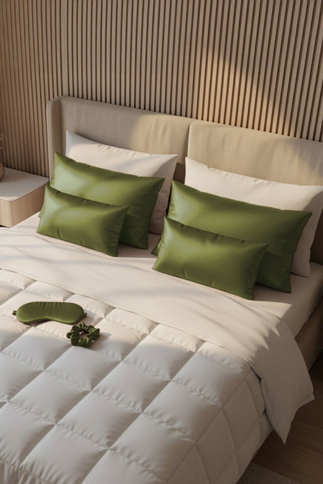 LİVA SİLK %100 Dut İpeği Saç Tokası -  HAKİ