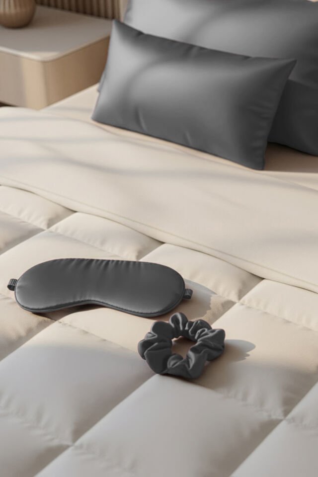 LİVA SİLK %100 Dut İpeği Saç Tokası -  ANTRASİT