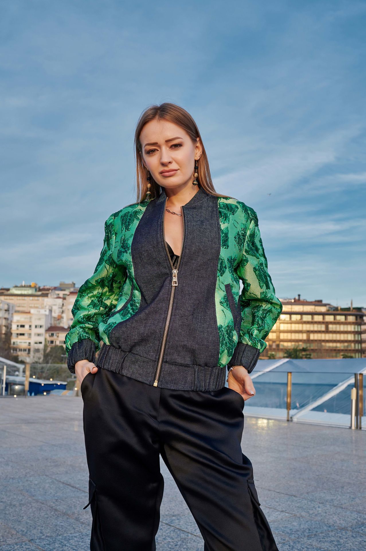 Denim Brokar Bomber Ceket M